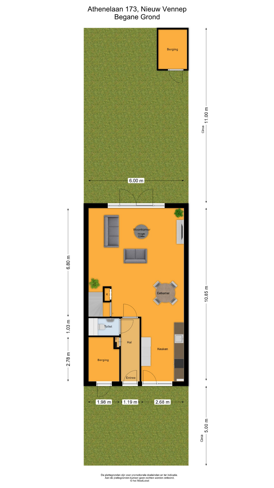 Athenelaan 173 , 2152 KL Nieuw-vennep map